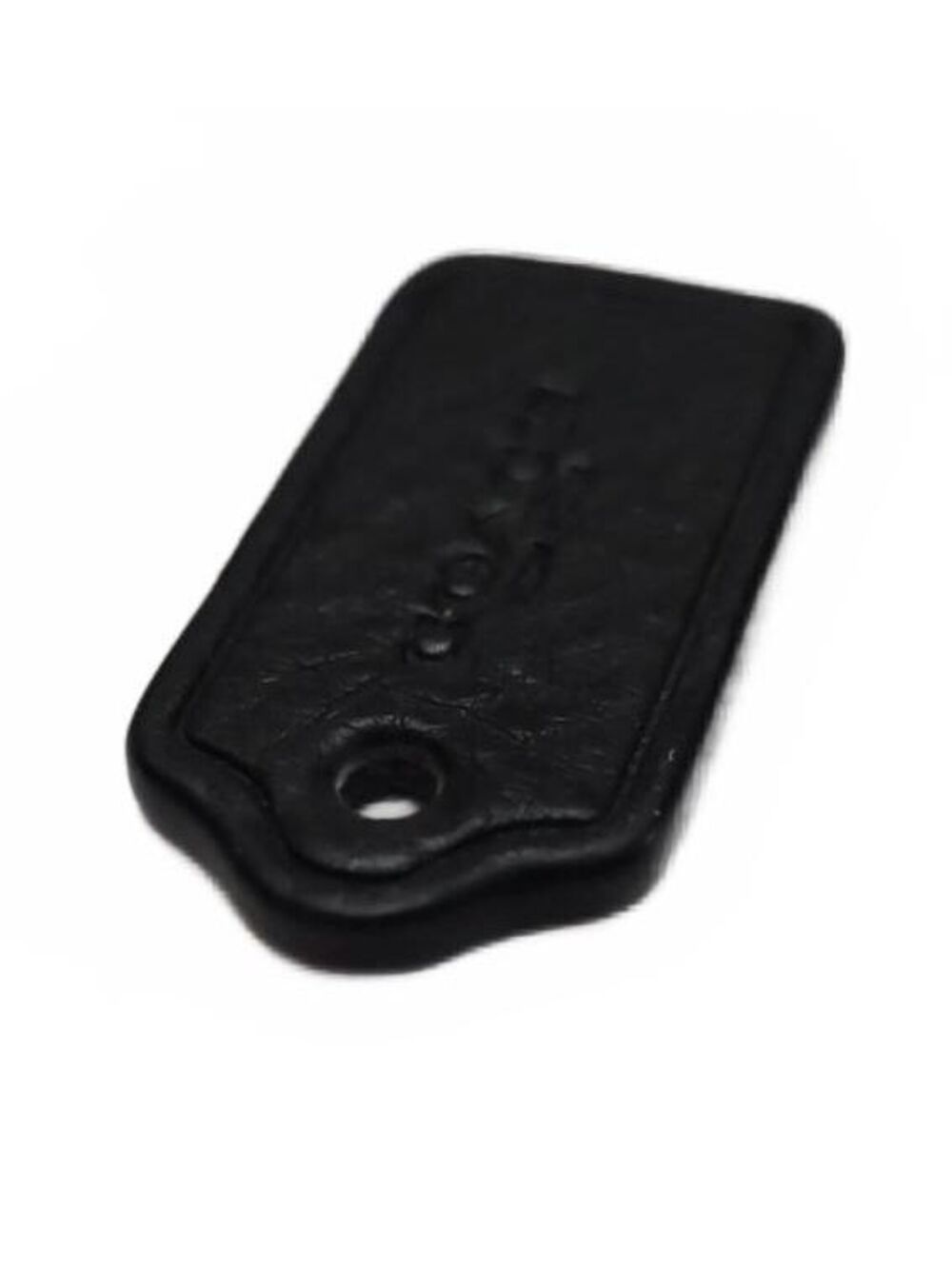 Authentic Black Pebbled Leather Coach Hangtag Bag Keychain - Picture 4 of 8